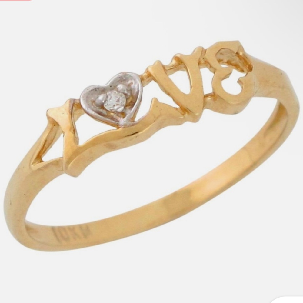 10k gold diamond ring